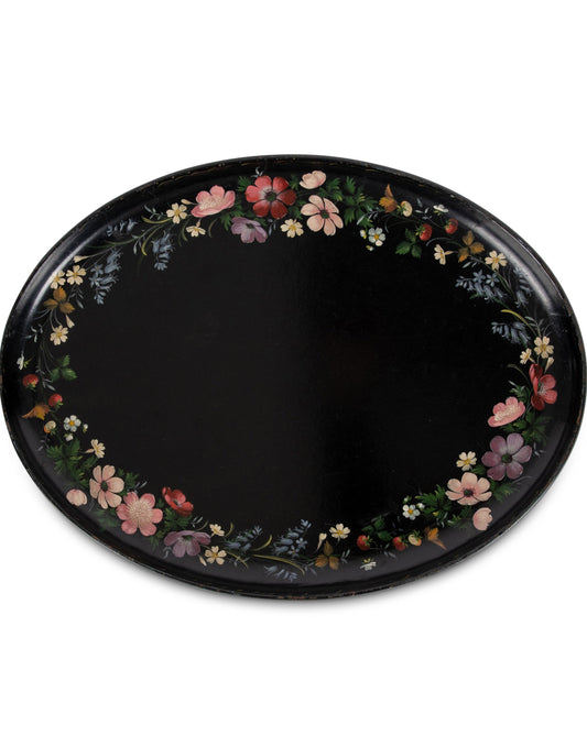 Antique Floral Tray